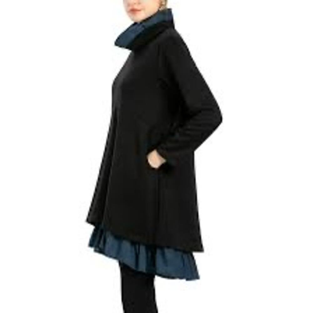 Women's Oversized Sweatshirt Dress Long Sleeve Tunic with Pockets Sz 2XL